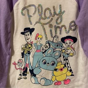 Disney Pixar Jumping Beans Toy Story 4 Girls Raglan LS Tee Size 7